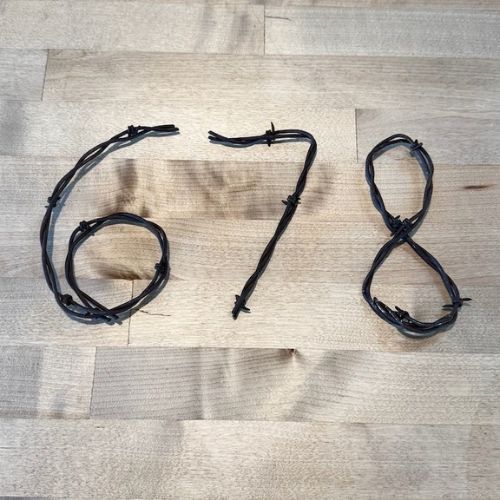 Barbed Wire House Numbers
