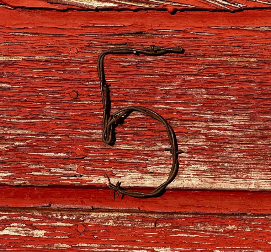 Barbed Wire House Numbers