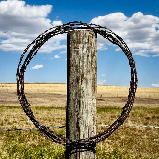 20” Rustic Barbed Wire Wreath